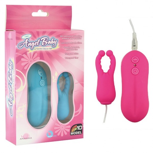Розовый вибростимулятор с усиками Angel Baby NIpple Cock clips - Howells - в Ростове-на-Дону купить с доставкой