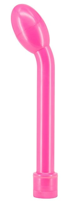 Розовый изогнутый вибромассажер G POWER - 18,5 см. - Seven Creations