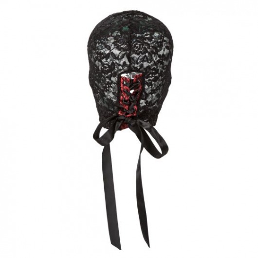 Кружевная маска-шлем на шнуровке сзади Corset Lace Hood - California Exotic Novelties - купить с доставкой в Ростове-на-Дону