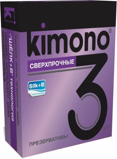 Сверхпрочные презервативы KIMONO - 3 шт. - Kimono - купить с доставкой в Ростове-на-Дону