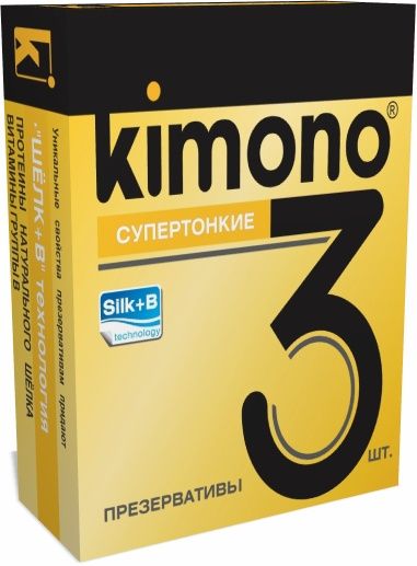 Супертонкие презервативы KIMONO - 3 шт. - Kimono - купить с доставкой в Ростове-на-Дону
