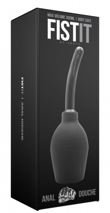 Черный анальный душ Anal Douche с изогнутой трубкой - Shots Media BV - купить с доставкой в Ростове-на-Дону