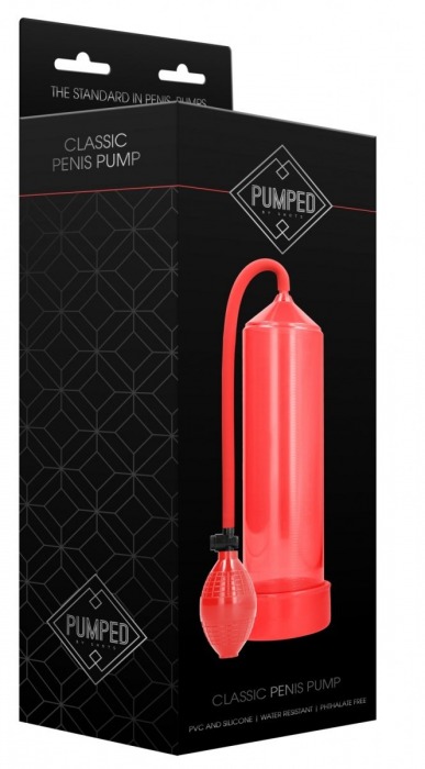 Красная ручная вакуумная помпа для мужчин Classic Penis Pump - Shots Media BV - в Ростове-на-Дону купить с доставкой