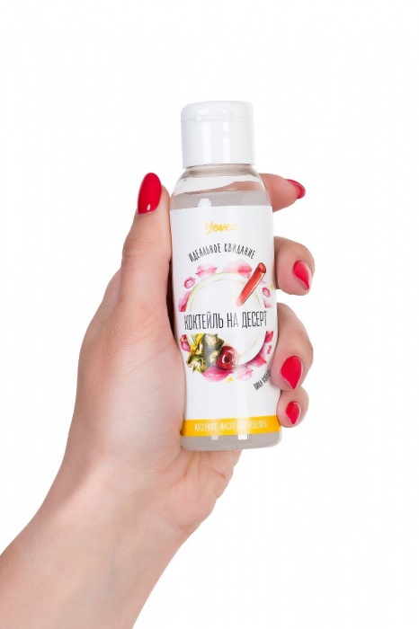 Массажное масло для поцелуев «Коктейль на десерт» с ароматом пина-колады - 100 мл. - ToyFa - купить с доставкой в Ростове-на-Дону