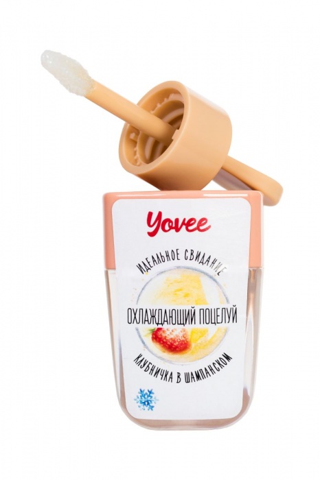 Бальзам для губ «Охлаждающий поцелуй» с ароматом клубники и шампанского - 5,5 мл. -  - Магазин феромонов в Ростове-на-Дону