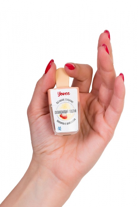 Бальзам для губ «Охлаждающий поцелуй» с ароматом клубники и шампанского - 5,5 мл. -  - Магазин феромонов в Ростове-на-Дону