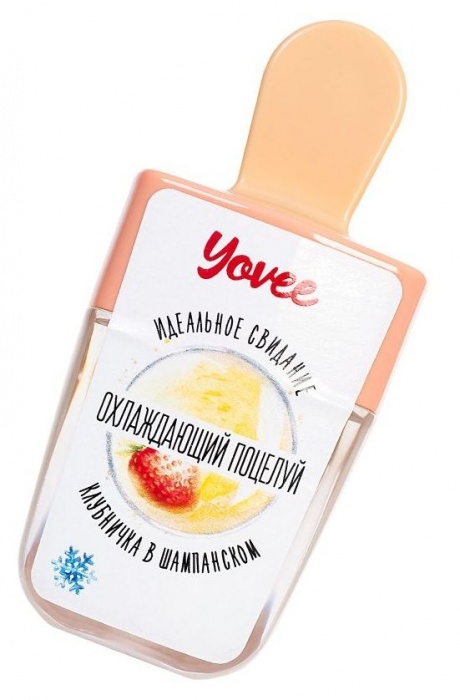 Бальзам для губ «Охлаждающий поцелуй» с ароматом клубники и шампанского - 5,5 мл. -  - Магазин феромонов в Ростове-на-Дону