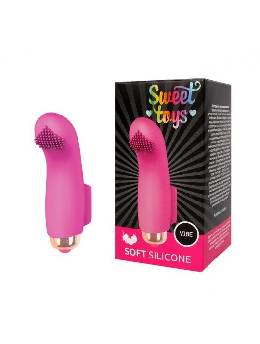 Розовая вибропулька с шипиками - 7,2 см. - Bior toys