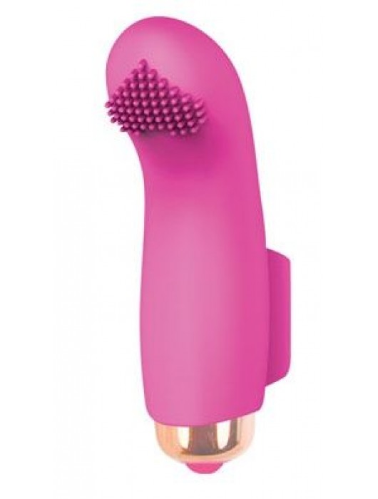 Розовая вибропулька с шипиками - 7,2 см. - Bior toys