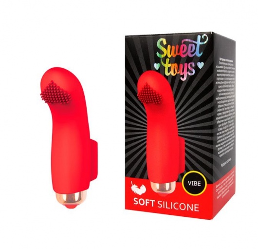 Красная вибропулька с шипиками - 7,2 см. - Bior toys