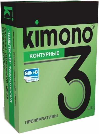 Контурные презервативы KIMONO - 3 шт. - Kimono - купить с доставкой в Ростове-на-Дону