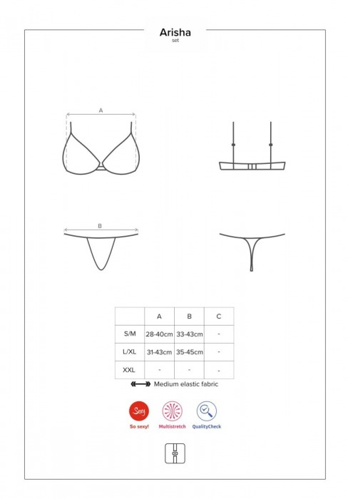 Пикантный комплект белья Arisha - Obsessive купить с доставкой