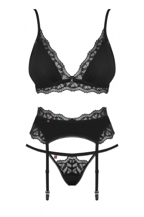 Роскошный комплект белья Arisha с поясом для чулок - Obsessive купить с доставкой