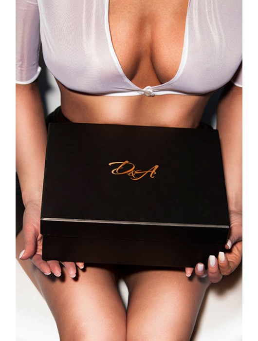 Пикантная лакированная юбка-карандаш с сеточкой - Devil & Angel купить с доставкой