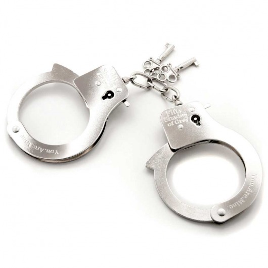 Металлические наручники Metal Handcuffs - Fifty Shades of Grey - купить с доставкой в Ростове-на-Дону