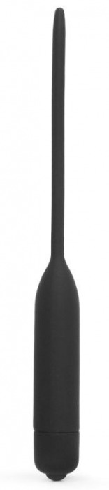 Черный уретральный виброплаг Silicone Vibrating Urethral Dilator - 21 см. - Lovetoy - купить с доставкой в Ростове-на-Дону