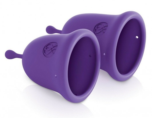 Набор из 2 фиолетовых менструальных чаш Intimate Care Menstrual Cups - Pipedream - купить с доставкой в Ростове-на-Дону