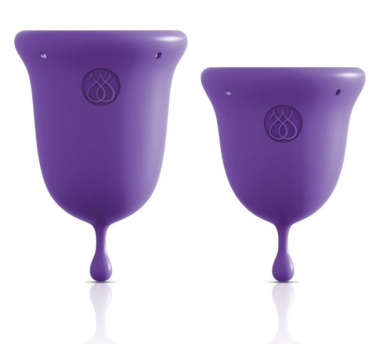 Набор из 2 фиолетовых менструальных чаш Intimate Care Menstrual Cups - Pipedream - купить с доставкой в Ростове-на-Дону