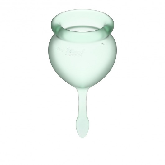 Набор зеленых менструальных чаш Feel good Menstrual Cup - Satisfyer - купить с доставкой в Ростове-на-Дону