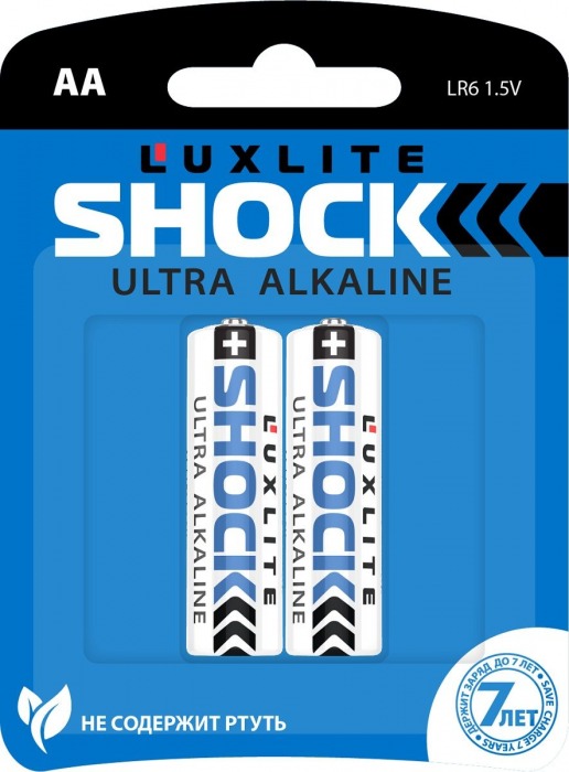 Батарейки Luxlite Shock (BLUE) типа АА - 2 шт. - Luxlite - купить с доставкой в Ростове-на-Дону