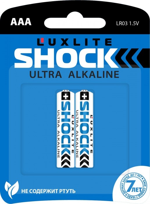 Батарейки Luxlite Shock (BLUE) типа ААА - 2 шт. - Luxlite - купить с доставкой в Ростове-на-Дону