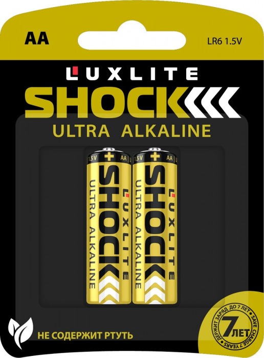 Батарейки Luxlite Shock (GOLD) типа АА - 2 шт. - Luxlite - купить с доставкой в Ростове-на-Дону