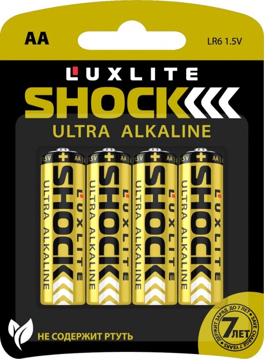 Батарейки Luxlite Shock (GOLD) типа АА - 4 шт. - Luxlite - купить с доставкой в Ростове-на-Дону