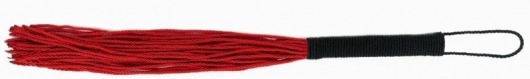Красная плеть-флогер с черной ручкой - Джага-Джага - купить с доставкой в Ростове-на-Дону