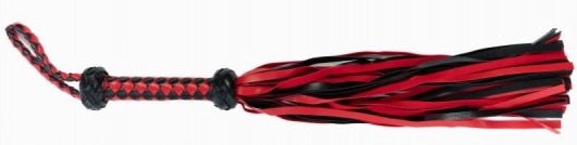 Красно-черная плеть с плетёной ромбической рукоятью - Джага-Джага - купить с доставкой в Ростове-на-Дону