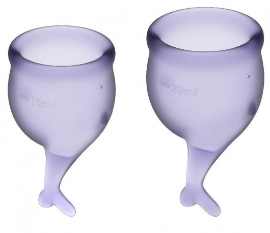 Набор фиолетовых менструальных чаш Feel secure Menstrual Cup - Satisfyer - купить с доставкой в Ростове-на-Дону