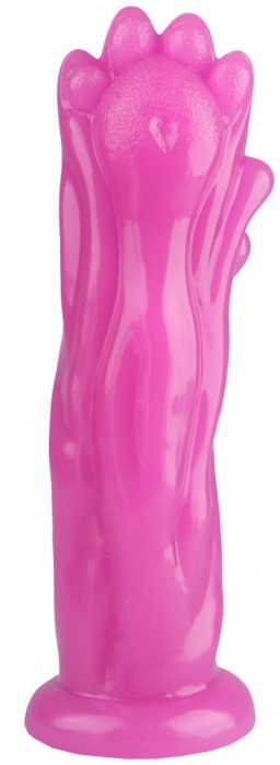 Розовая фантазийная анальная втулка-лапа - 25,5 см. - Джага-Джага