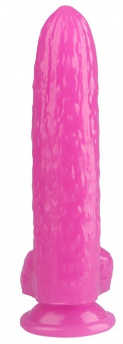 Розовый фаллоимитатор-огурец на присоске - 25 см. - Джага-Джага