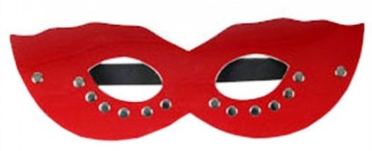 Красная маска CLASSIC с заклёпками - Eroticon - купить с доставкой в Ростове-на-Дону
