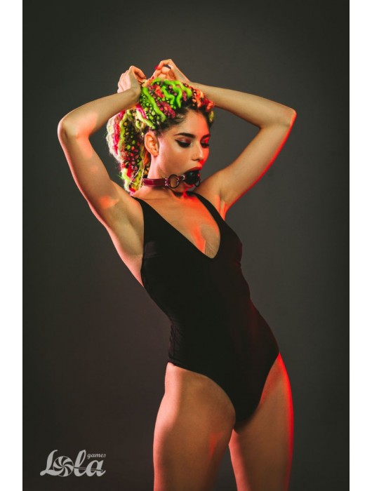 Черно-красный кляп-шарик Love Bite - Lola Games - купить с доставкой в Ростове-на-Дону