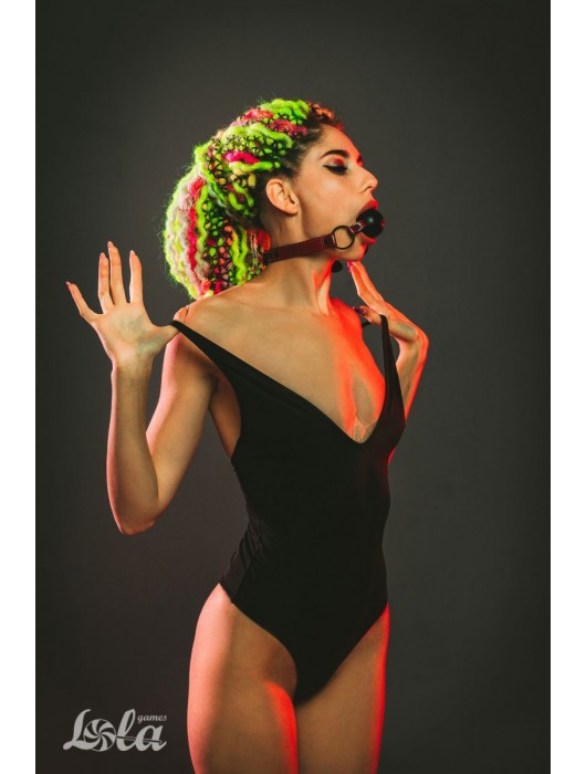 Черно-красный кляп-шарик Love Bite - Lola Games - купить с доставкой в Ростове-на-Дону