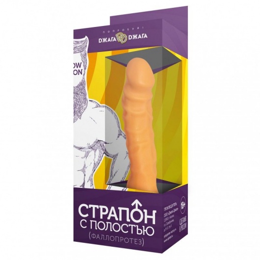 Фаллопротез №17 на резинке - 19 см. - Джага-Джага - купить с доставкой в Ростове-на-Дону