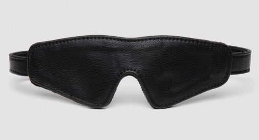 Черная плотная маска на глаза Bound to You Faux Leather Blindfold - Fifty Shades of Grey - купить с доставкой в Ростове-на-Дону