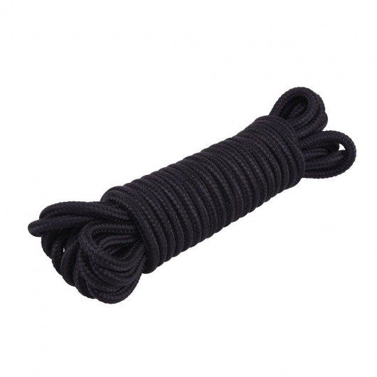 Хлопковая черная верёвка для любовных игр Mini Silk Rope - 10 м. - Chisa - купить с доставкой в Ростове-на-Дону