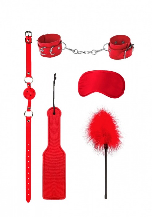 Красный игровой набор БДСМ Introductory Bondage Kit №4 - Shots Media BV - купить с доставкой в Ростове-на-Дону