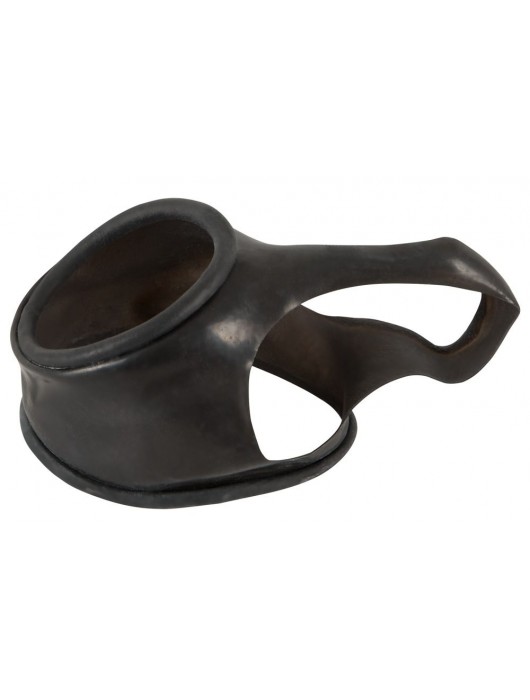 Чёрная утяжка для пениса и мошонки Penis Manschette - Orion - в Ростове-на-Дону купить с доставкой