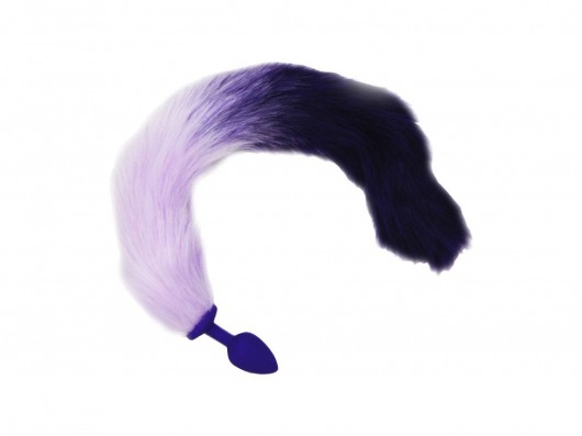 Фиолетовая анальная пробка с длинным красивым хвостом - Vandersex