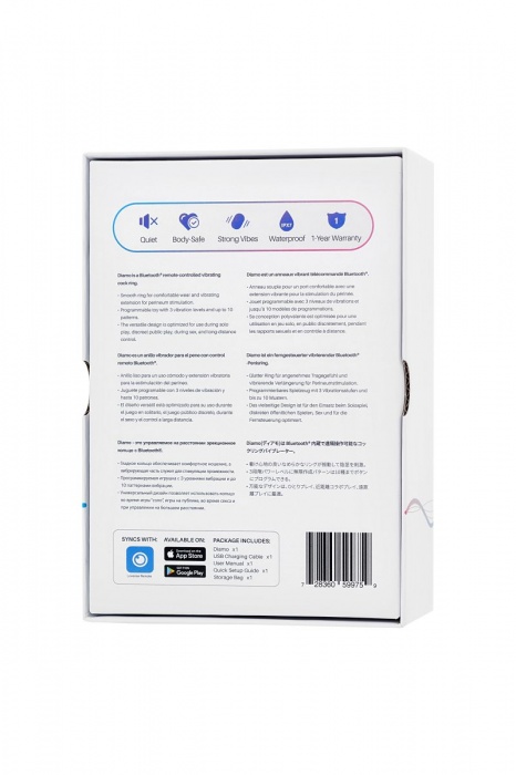 Черное эрекционное кольцо Lovense Diamo - Lovense - в Ростове-на-Дону купить с доставкой