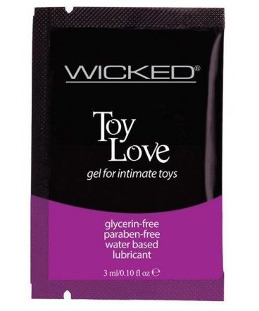 Лубрикант на водной основе для использования с игрушками WICKED Toy Love - 3 мл. - Wicked - купить с доставкой в Ростове-на-Дону