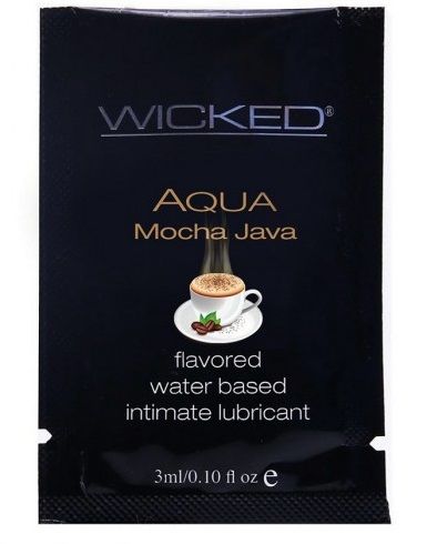 Лубрикант со вкусом кофе мокко WICKED AQUA Mocha Java - 3 мл. - Wicked - купить с доставкой в Ростове-на-Дону