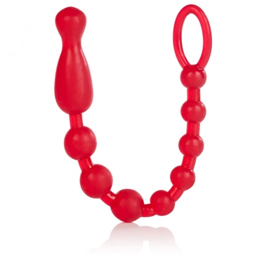 Красная анальная цепочка Colt Max Beads - 28 см. - California Exotic Novelties