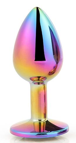 Голографическая анальная втулка с радужным кристаллом - 7,1 см. - Dream Toys - купить с доставкой в Ростове-на-Дону