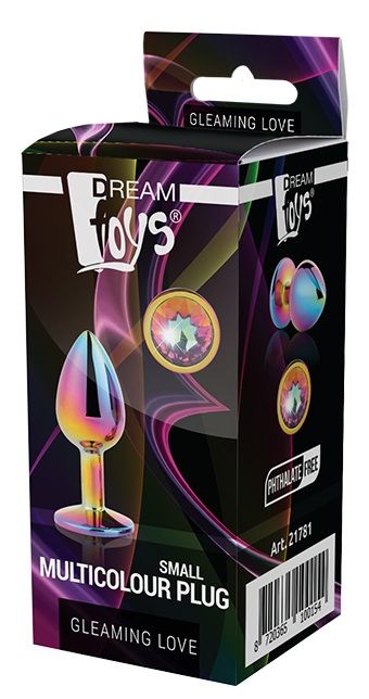 Голографическая анальная втулка с радужным кристаллом - 7,1 см. - Dream Toys - купить с доставкой в Ростове-на-Дону