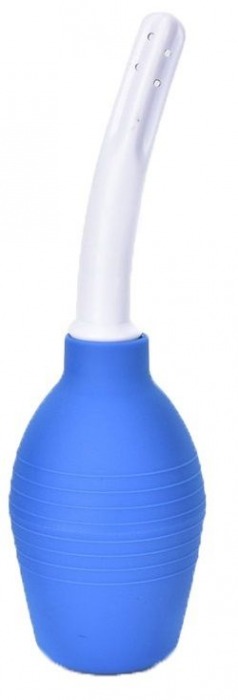 Синий анальный душ с изогнутым наконечником - Джага-Джага - купить с доставкой в Ростове-на-Дону