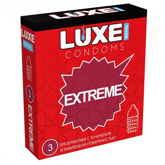 Текстурированные презервативы LUXE Royal Extreme - 3 шт. - Luxe - купить с доставкой в Ростове-на-Дону