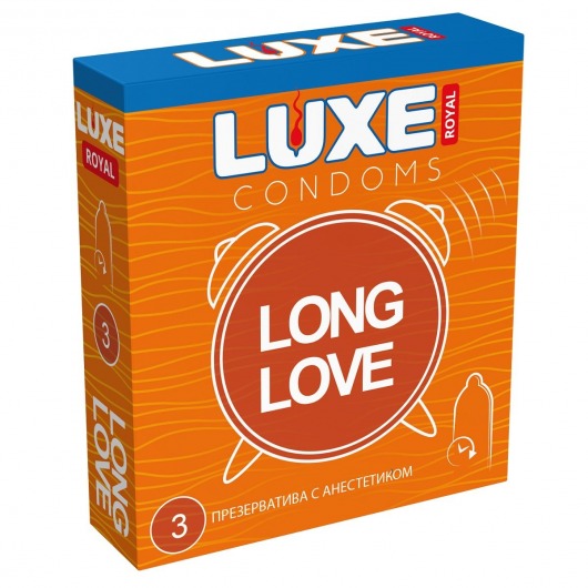 Презервативы с продлевающим эффектом LUXE Royal Long Love - 3 шт. - Luxe - купить с доставкой в Ростове-на-Дону